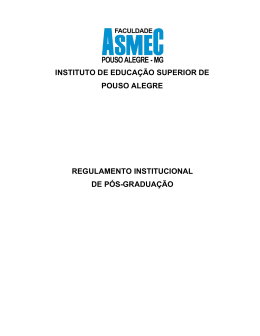 INSTITUTO DE EDUCA&Ccedil;&Atilde;O SUPERIOR DE POUSO ALEGRE