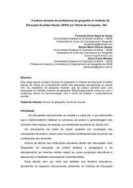 A pr&aacute;tica docente do profissional de geografia no Instituto de
