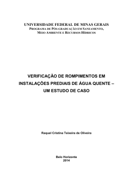 VERIFICA&Ccedil;&Atilde;O DE ROMPIMENTOS EM INSTALA&Ccedil;&Otilde;ES PREDIAIS