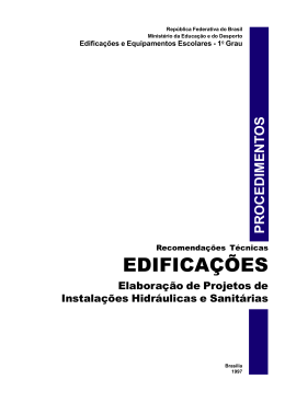 Edifica&ccedil;&otilde;es e Equipamentos Escolares