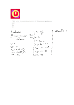 Exerc&iacute;cio resolvido de Progress&atilde;o Aritm&eacute;tica