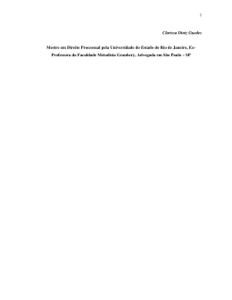 1 Clarissa Diniz Guedes Mestre em Direito Processual pela