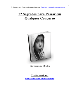 52 Segredos para Passar em Qualquer Concurso!