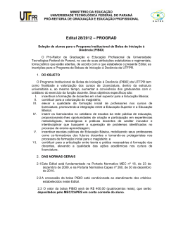 Edital 28/2012 &ndash; PROGRAD