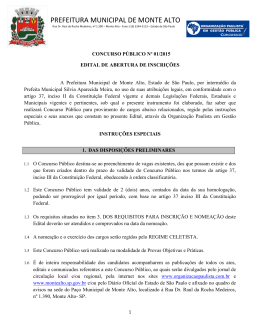 Abertura Edital I - Monte Alto/SP