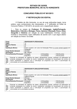 Retifica&ccedil;&atilde;o I