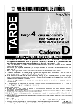 provas - CESPE / UnB