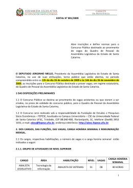 EDITAL N° 001/2009