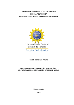 ACESSIBILIDADE E CONSTRU&Ccedil;&Atilde;O SUSTENT&Aacute;VEL - PEU
