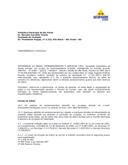 Prefeitura Municipal de Rio Verde Sr. Marcello Carvalho Toledo