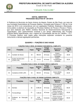 Edital de Abertura