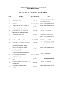 Edital e Manual - site da Upenet