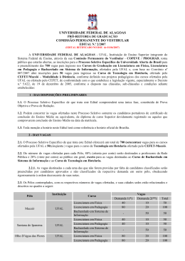 Edital Retificado - Copeve - Universidade Federal de Alagoas