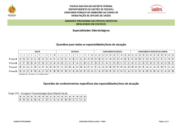 03/09/2012 - Gabarito preliminar da prova objetiva