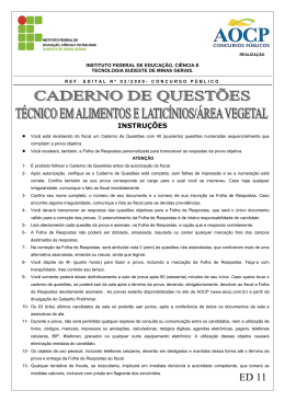 ED11 TECNICO EM ALIMENTOS E LATICINIOS - VEG