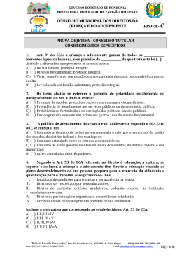 prova c - Prefeitura Municipal de Espig&atilde;o do Oeste