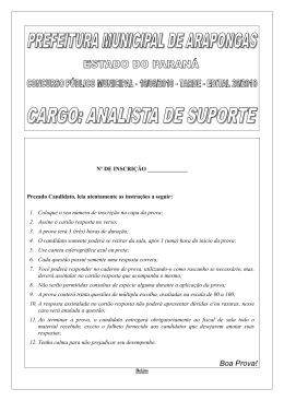Prova - Calcule Mais