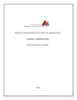 projeto pedag&oacute;gico do curso de gradua&ccedil;&atilde;o letras