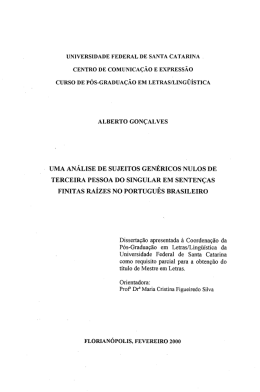- UMA AN&Aacute;LISE DE SUJEITOS GEN&Eacute;RICOS INULOS DE