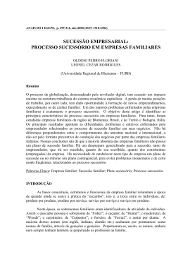 sucess&atilde;o empresarial: processo sucess&oacute;rio em