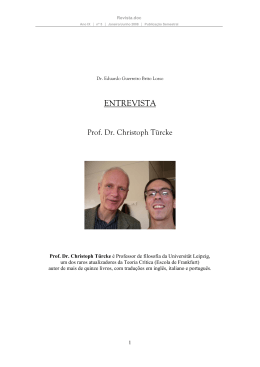 ENTREVISTA CHRISTOPH T&Uuml;RCKE