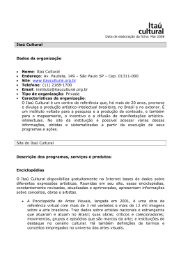 Observatório Itaú Cultural – Fontes de dados sobre