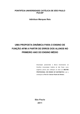 uma proposta dinâmica para o ensino de função afim a - PUC-SP