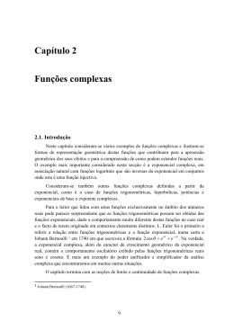Fun&ccedil;&otilde;es complexas