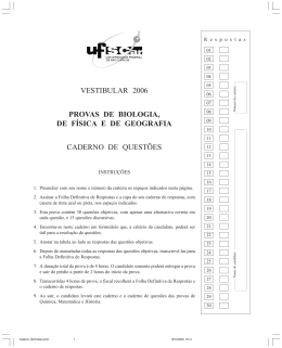 provas de biologia, de f&iacute;sica e de geografia