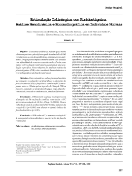 Estimulação colinérgica com piridostigmina. Análise hemodinâmica