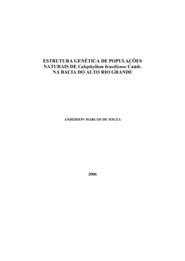 ESTRUTURA GEN&Eacute;TICA DE POPULA&Ccedil;&Otilde;ES NATURAIS