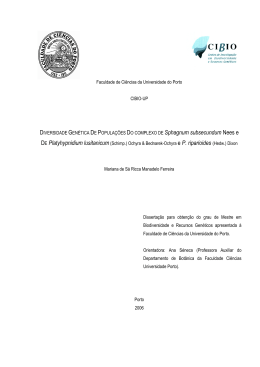 DIVERSIDADE GEN&Eacute;TICA DE POPULA&Ccedil;&Otilde;ES DO COMPLEXO DE