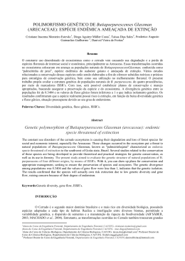 (ARECACEAE): ESP&Eacute;CIE END&Ecirc;MICA AMEA&Ccedil;ADA DE