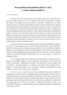 Nova genética desestabiliza idéia de “raça” e coloca dilemas políticos