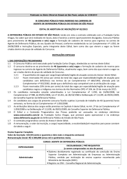III CONCURSO P&Uacute;BLICO PARA INGRESSO NA CARREIRA DE