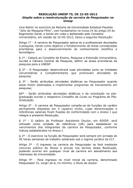 RESOLUÇÃO UNESP 75, DE 22-05