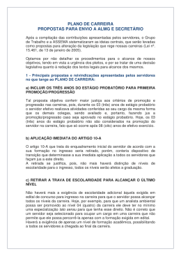 Proposta Plano de Carreira