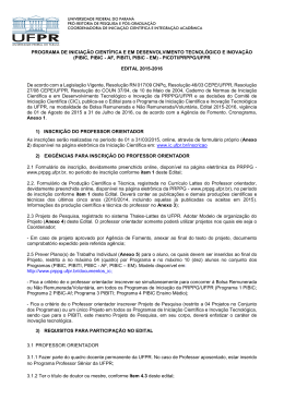 Edital 2015 - PRPPG - Universidade Federal do Paran&aacute;
