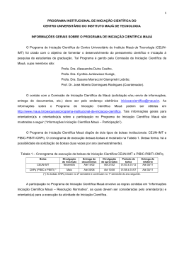 1 programa institucional de iniciação científica do centro