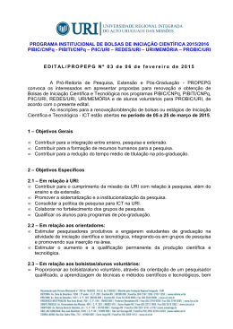 Edital 03/2015 - REITORIA DA URI