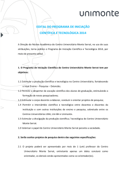 edital do programa de inicia&ccedil;&atilde;o cient&iacute;fica e tecnol&oacute;gica 2014