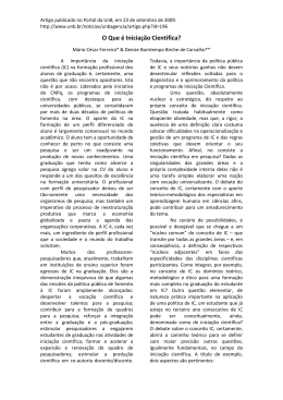 O Que é Iniciação Científica?