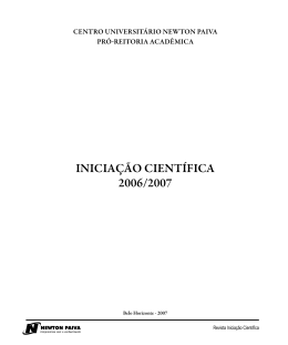 iniCiação CientífiCa 2006/2007
