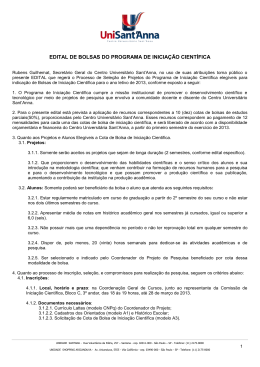 edital de bolsas do programa de inicia&ccedil;&atilde;o cient&iacute;fica
