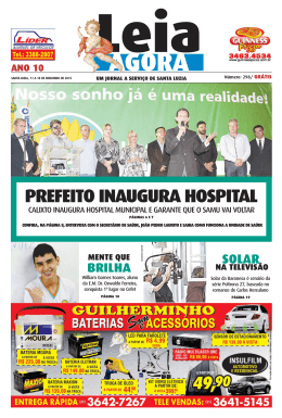 PREFEITO INAUGURA HOSPITAL