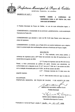 DECRETO N° 9.277 / “DISPÕE SOBRE A COBRANÇA DE