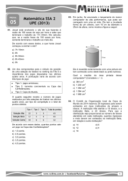 Matemática SSA 2 UPE (2013)
