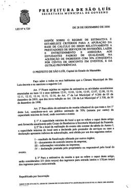 PREFEITURA DE s&Atilde;o LU&Iacute;S