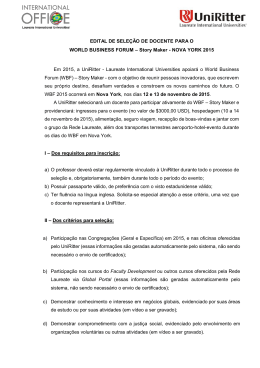Edital para seleção de Docente para o WBFNY 2015