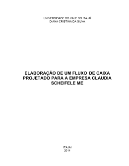 elabora&ccedil;&atilde;o de um fluxo de caixa projetado para a empresa